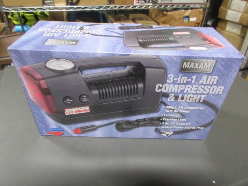 New in box MAXAM 3-IN-1 AIR COMPRESSOR