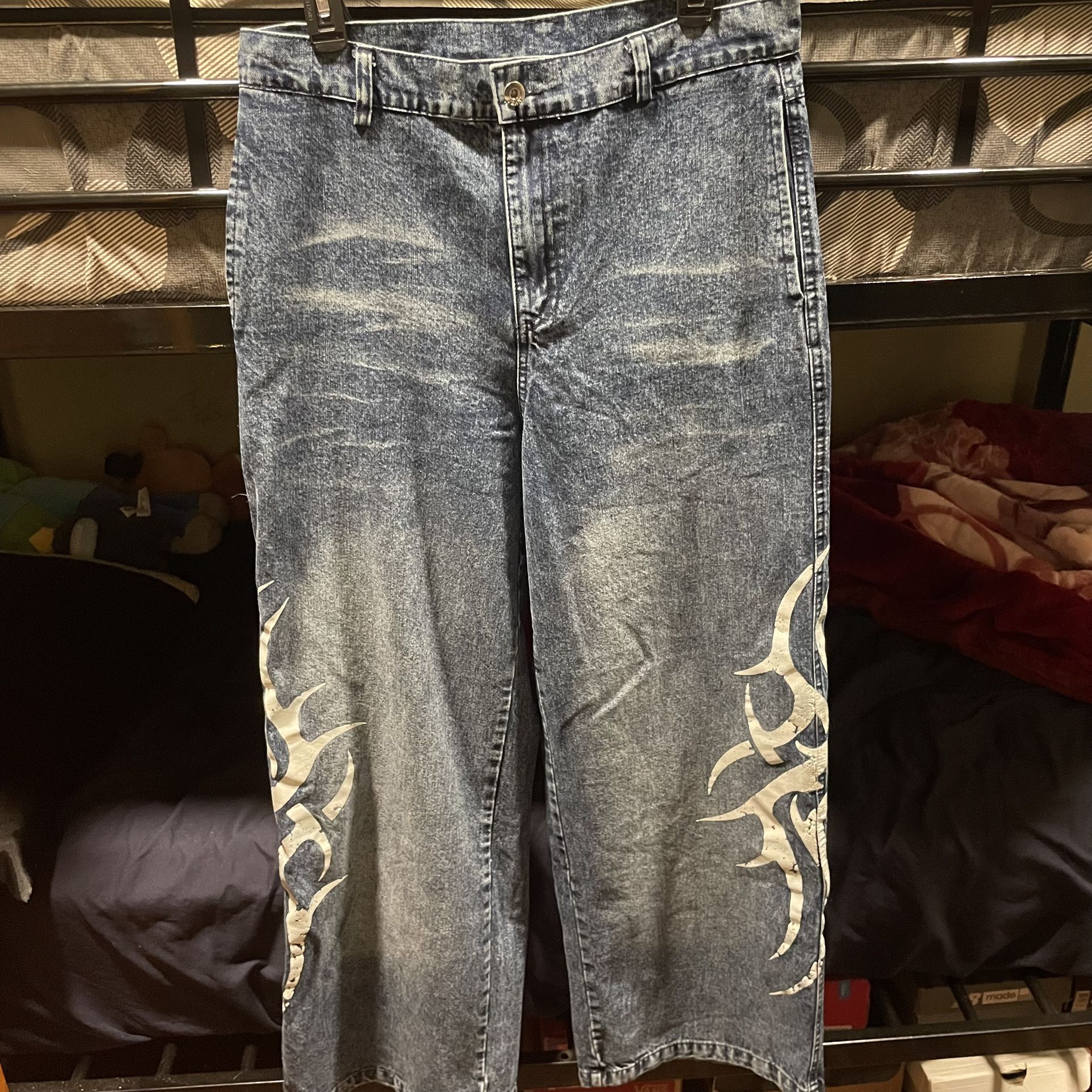 Supermade Washed Print Straight Jeans