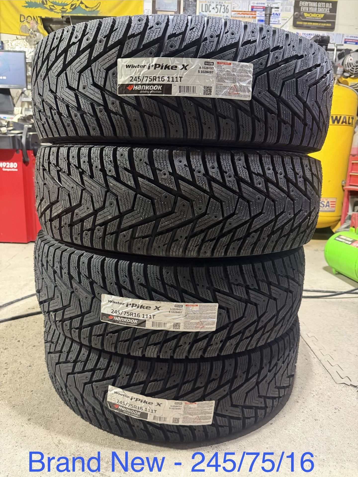 (4) - 245/75/16 Hankook Winter iPike X Snow Tires
