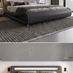 Wade Logan, Gray King size Bed frame 