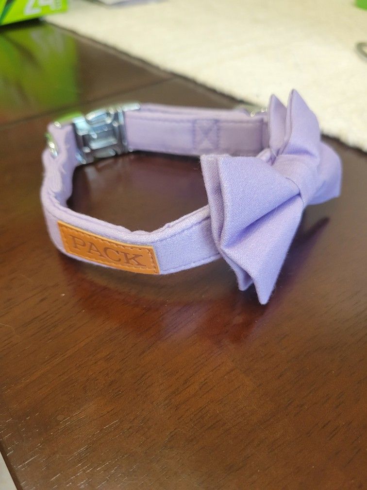 Dog Collar With Removable Bow