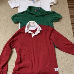 Men's Polo Shirts, 2 Short Sleeve, 1 Long Sleeve, 3 For $6
