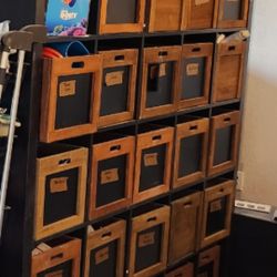 25 Chalkboard Bins Crates Cube Cubby Art Craft Kids Playroom