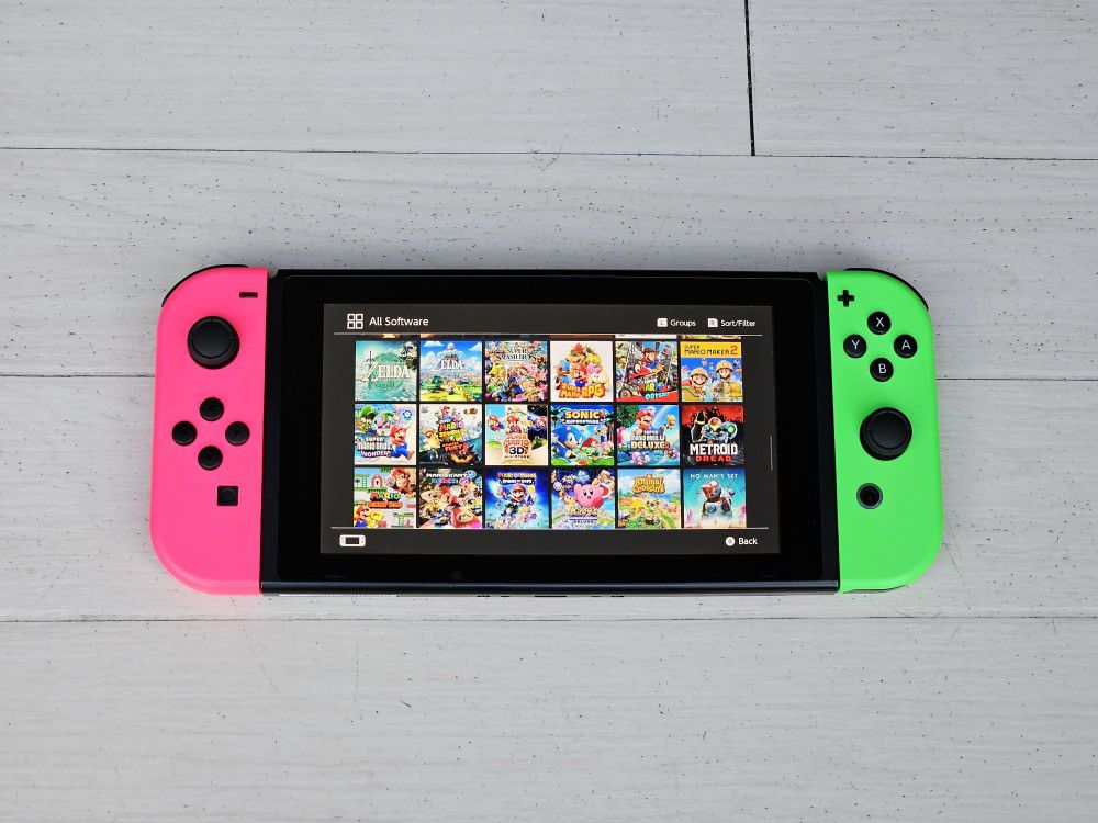 Nintendo Switch *Modded* Loaded with Hundreds Best Games : All The Mario, Zelda, Kirby, Sonic, Pokémon, Or Customize Your Own Game List 