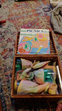 Picnic set. Used once. Still has unopened things inside.