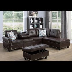 New Sectional + Ottoman 