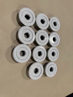 11 Pcs Retrofit Recessed Fire Sprinkler Escutcheon 1/2" Ips Split 3 Piece 3/4" Adjustment Sprinkler Head Cover Plate Trim Ring for Fire Trim Ceiling (