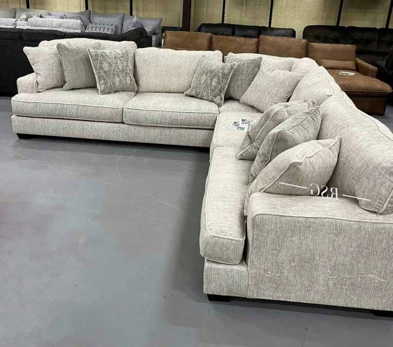 L Shaped Modular Oversized Sectional Couch W Reversible Cushions Color Options ⭐$39 Down Payment with Financing ⭐ 90 Days same as cash