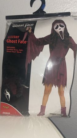 Glitter Ghost Face Costume