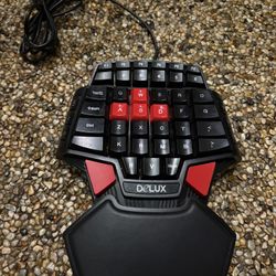Deluxe T9 46 Key One Handed Ergonomic Professional Gaming Keyboard 