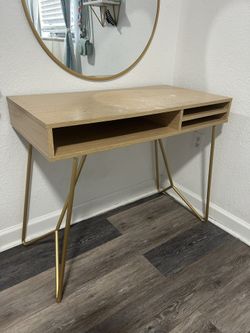 Brown And Gold Desk