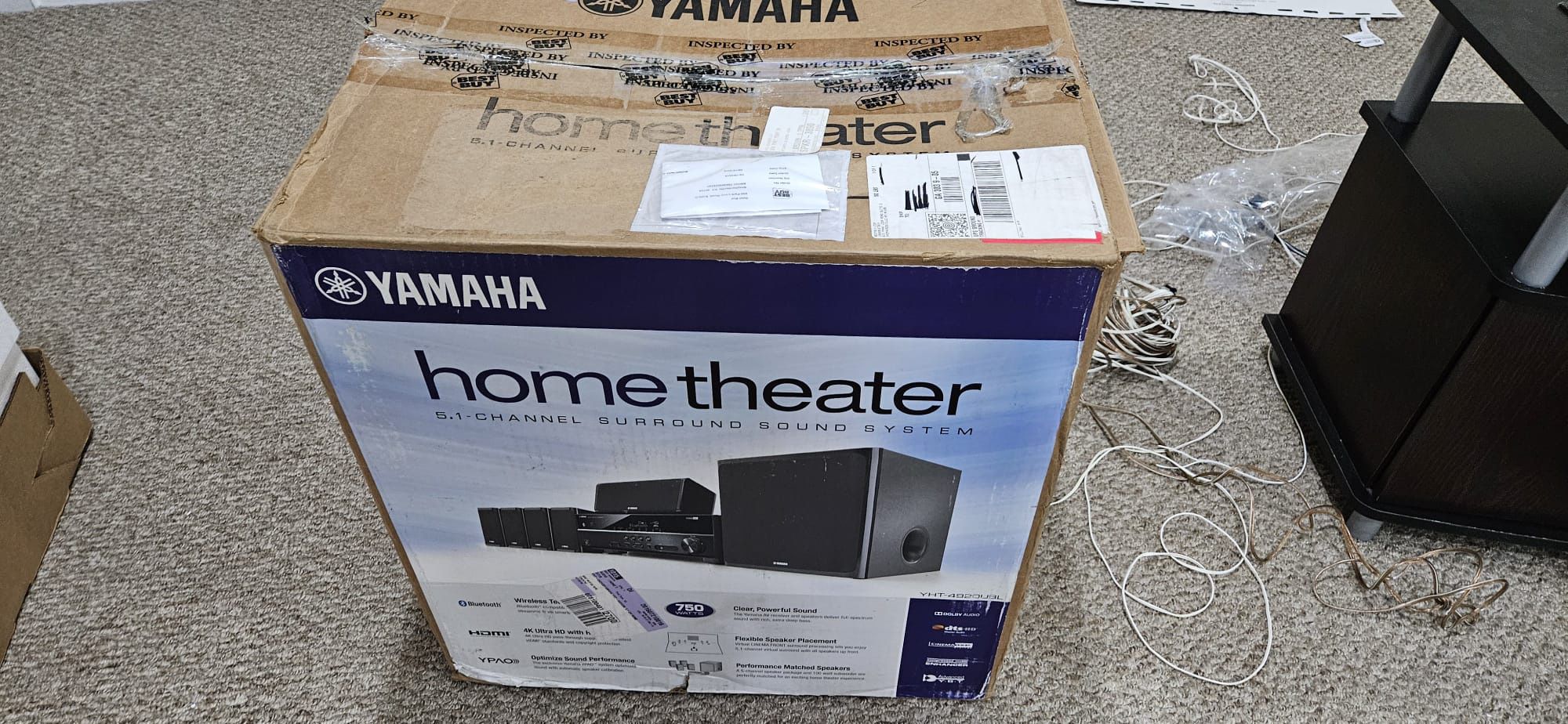 Yamaha 5.1 Home theater System - 5 Speakers, Sub Woofer, Receiver 