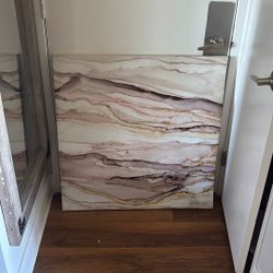 Pink Marble Painting 