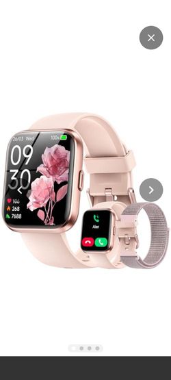 Pink Rose Gold Smartwatch with Extra Band