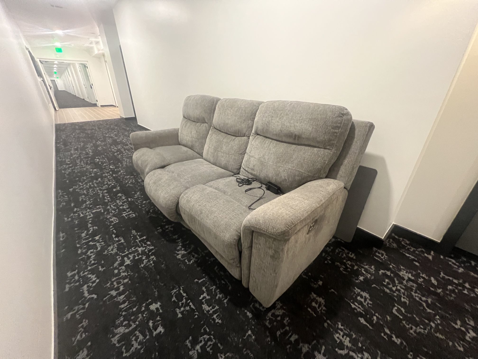 Gray Couch Recliner 3 seater