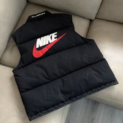 Supreme x Nike Denim Puffer Vest Black Used Once  Size Medium