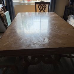 Dining Room table W/ Leaf, 4x Chairs 