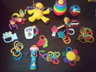 Infant rattles large lot