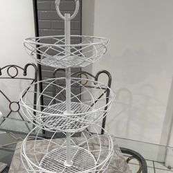 FRUITS 🍎 FRUIT 🍌 STAND TO DECORATE YOUR KITCHEN NEW WHITE COLOR IRON