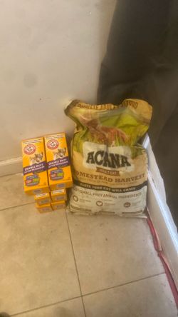 cat food and liter