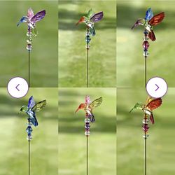 ZAER Ltd International Butterfly Acrylic Garden Stake, Set of 3