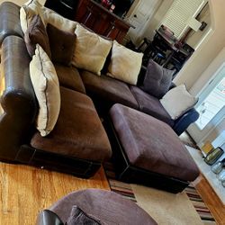 Sofa Set W/ Matching Ottoman & Chair