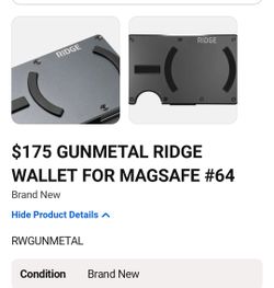 Rare* Ridge Gunmetal Wallet