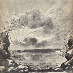 SUNRISE / THE SEA Giovanni Gian Lorenzo Bernini Fine Art Print Antique Vintage Original 1940’s Italy Italian Printed Collectible