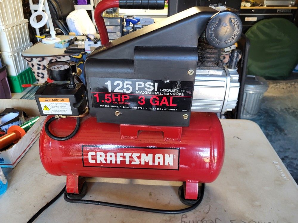 Craftsman 125 PSI 3 Gallon 1.25 HP Air Compressor