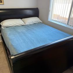 Beautiful Solid Wood Sleigh Bed