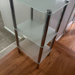 3 Tier Frost Glass Table