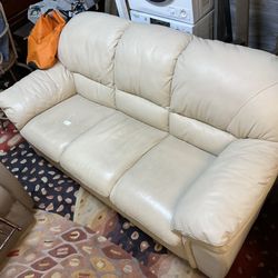 Double Recliner Leather Couch