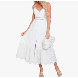 White Embroidered Dress