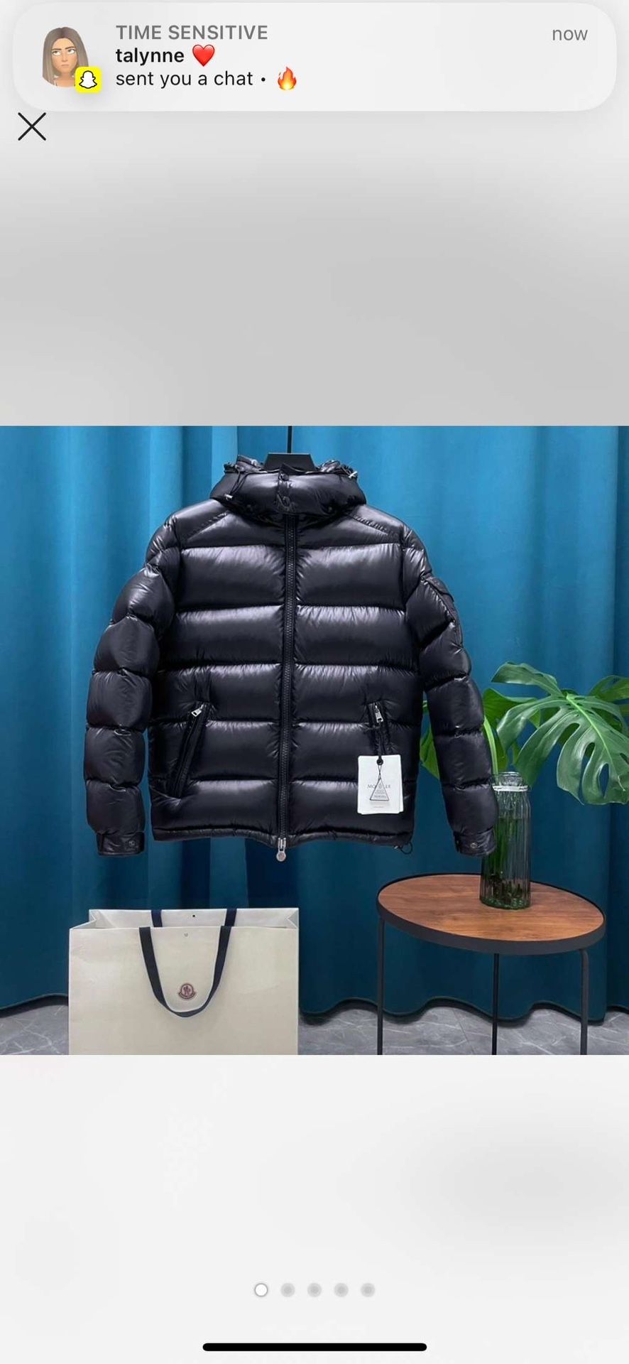 Moncler Puffer gloss black Size L