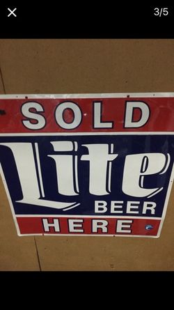 Miller lite beer sign