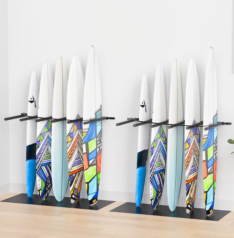 FUMINGPAL SURFBOARD WALL MOUNTED RACK 4/6 ARM STORAGE STAND