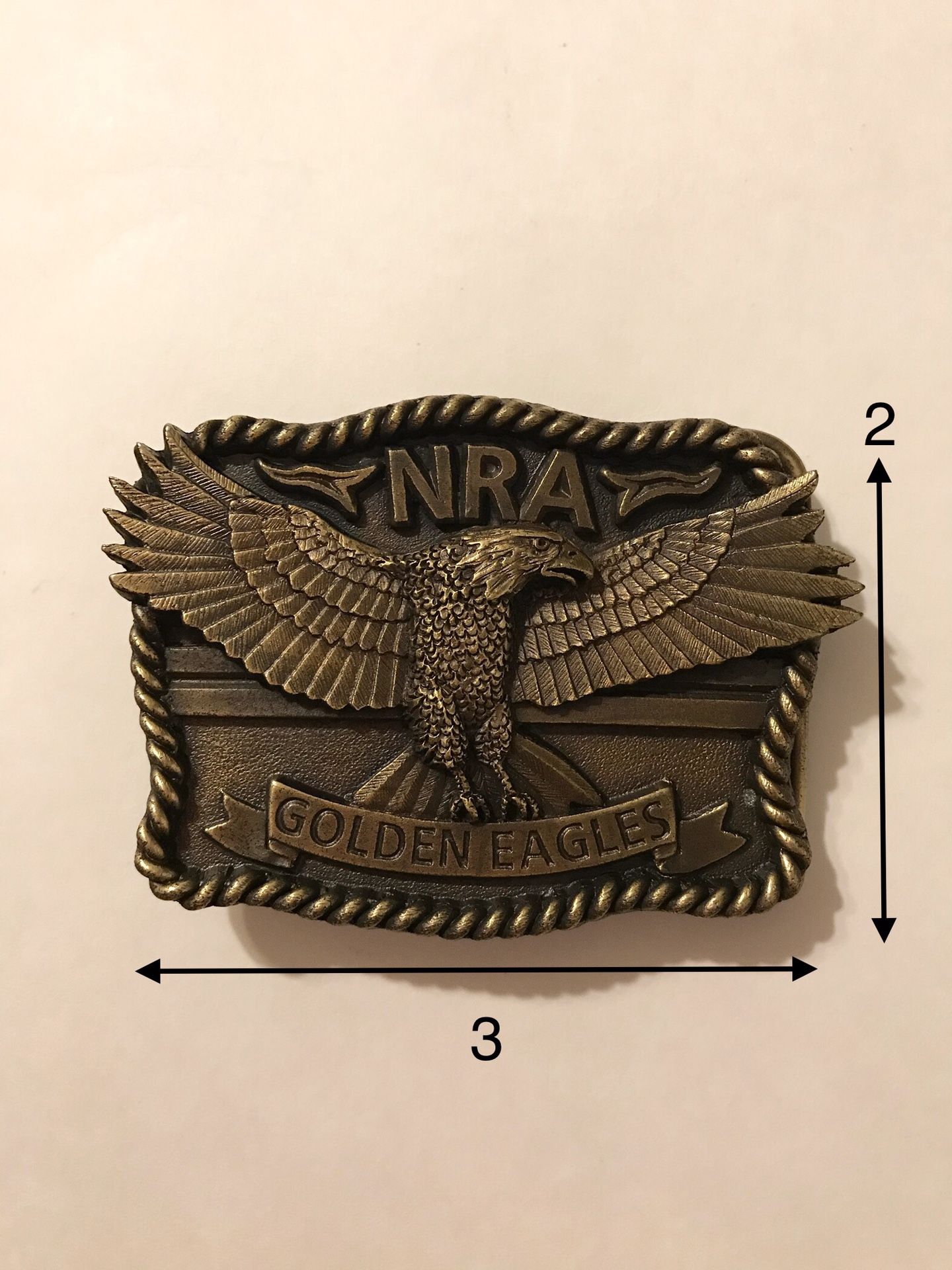 Bronze NRA belt buckle