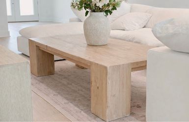 Callan Salvaged Wood Light Tone Coffee Table