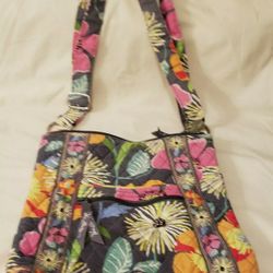 Vera Bradley Jazzy Blooms Tote Bag Gray Floral