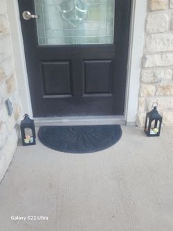 Set of 2 Black Metal Decorative Lanterns with Faux Roses