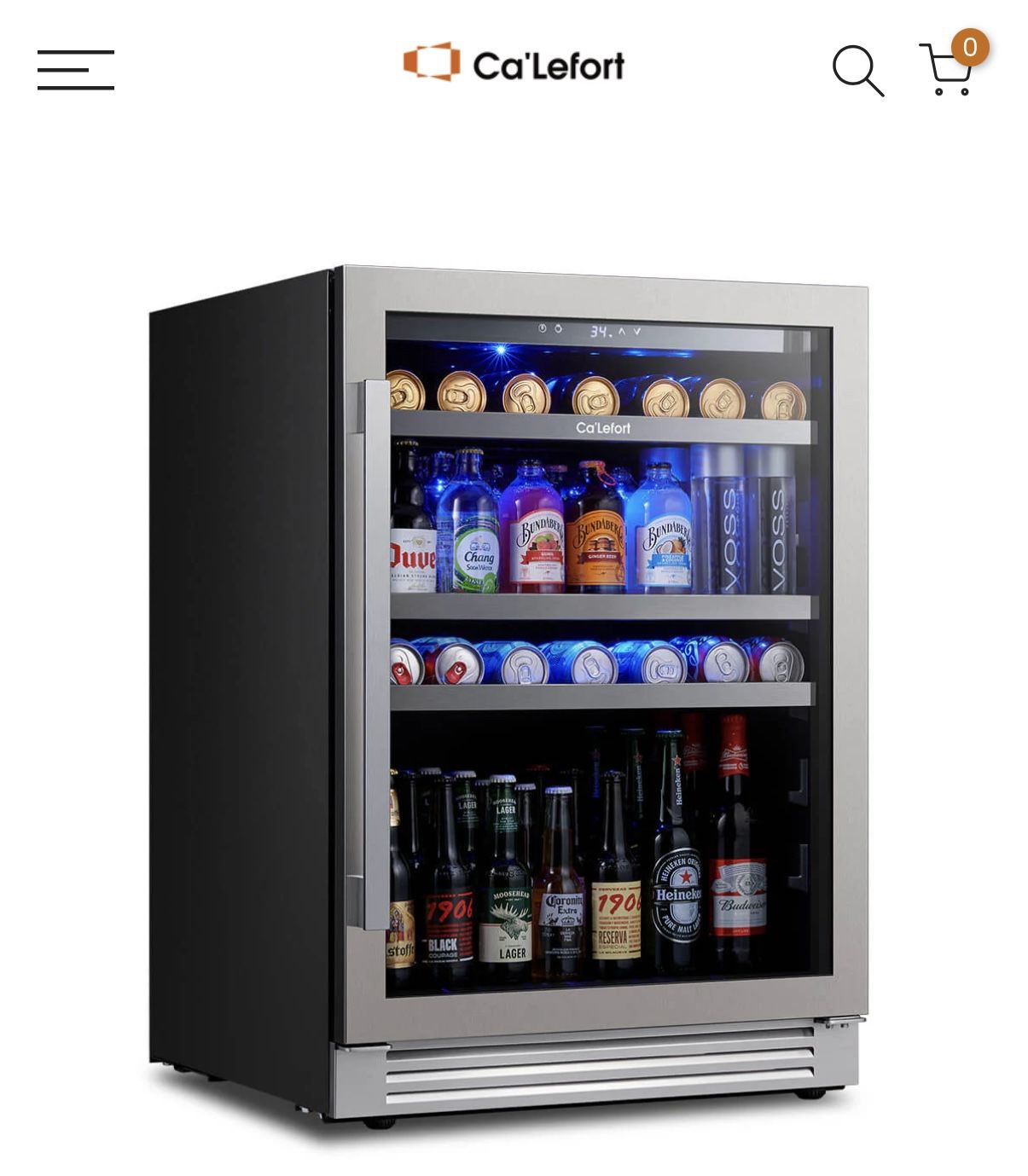 Brand New- 24in Beverage Mini Fridge