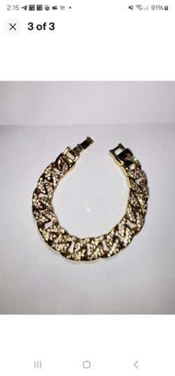 Gold Plated Diamond Bracelt 