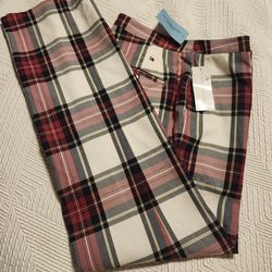 New Tommy Hilfiger Women’s Plaid Golf Pants, Size 10