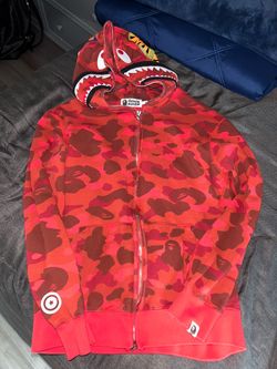 Red bape hoodie size M