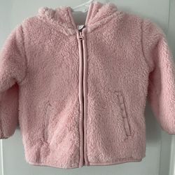 Pink Baby Girls Plush Jacket 3/6 Month