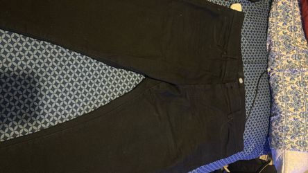 Black stack jeans