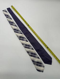 Lot of 4 Men’s Neck Ties Calvin Klein D. Berite Purple Black Pink Tie Set