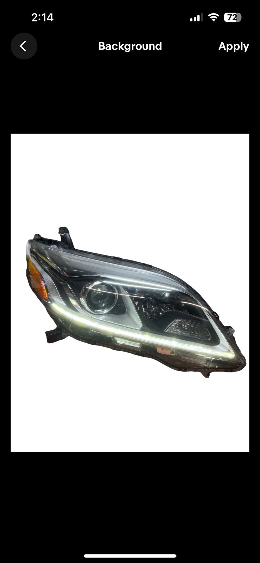 2015-2020 TOYOTA SIENNA RIGHT PASSENGER SIDE HALOGEN HEADLIGHT LAMP With LED DRL OEM G15