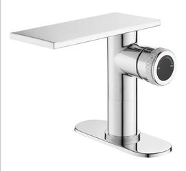 (Brand New in Box)
becola Modern Chrome Bathroom Faucet, Waterfall Faucet for Bathroom Sink, Single Hole Bathroom Sink Faucet Cold and Hot Basin Mixe
