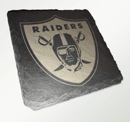 Raiders Slate Coasters 4 Total